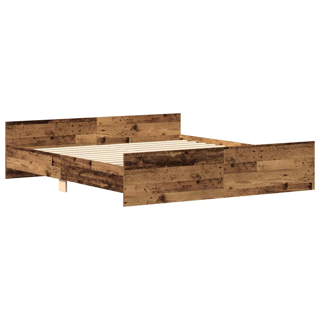 Modern Wooden Queen Size 160cm Bed Frame Base With Headboard & Footboard
