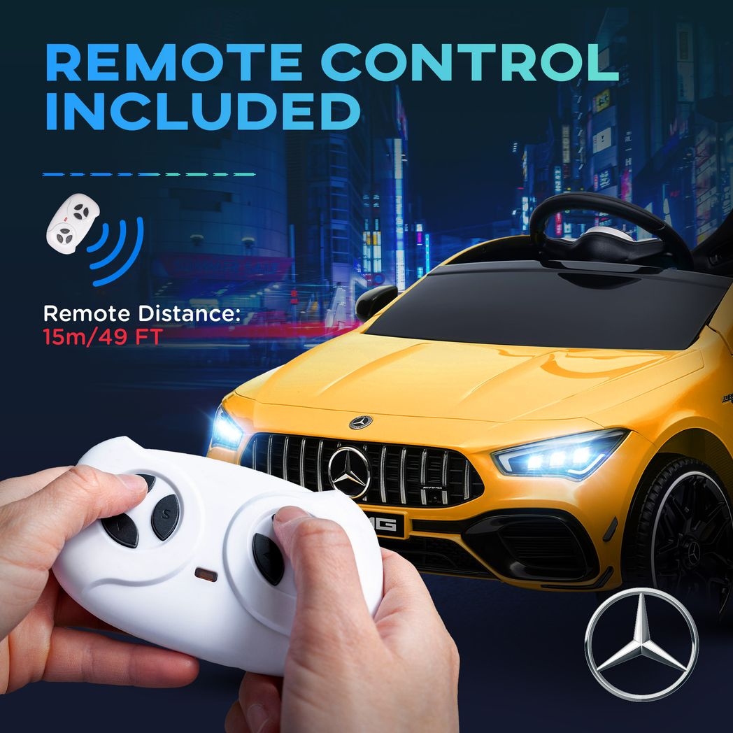 AIYAPLAY Mercedes-AMG CLA 45 Licensed 12V Ride on Car w/ Music