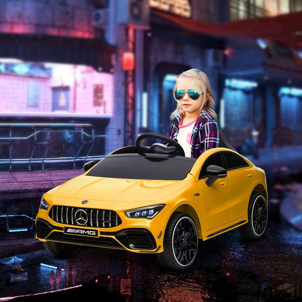 AIYAPLAY Mercedes-AMG CLA 45 Licensed 12V Ride on Car w/ Music