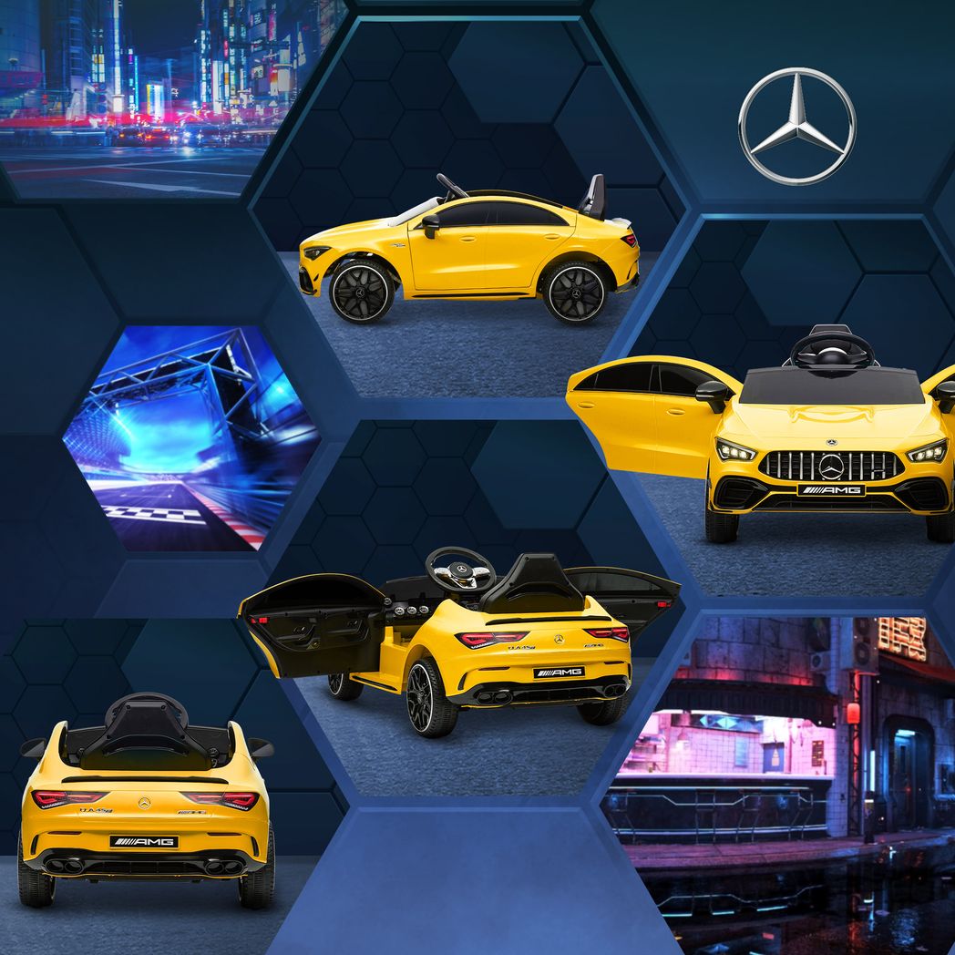 AIYAPLAY Mercedes-AMG CLA 45 Licensed 12V Ride on Car w/ Music