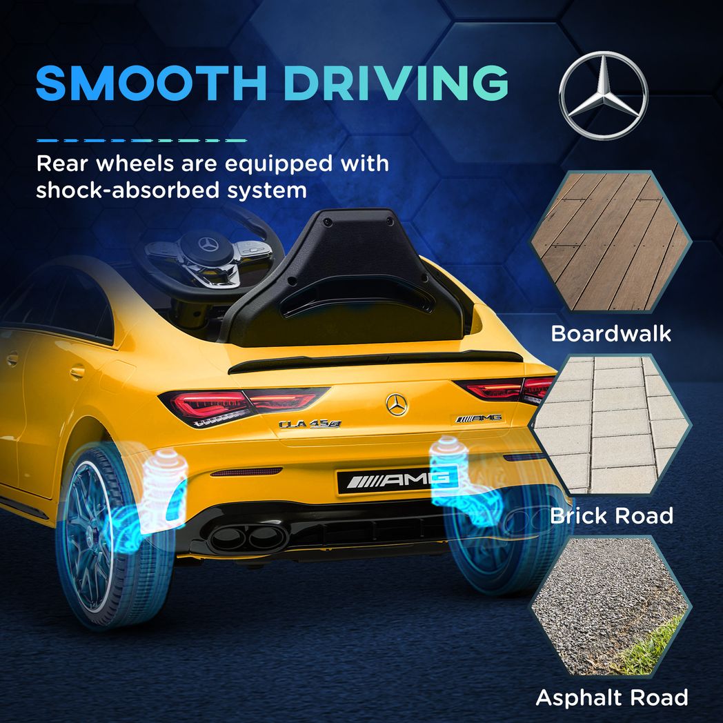 AIYAPLAY Mercedes-AMG CLA 45 Licensed 12V Ride on Car w/ Music