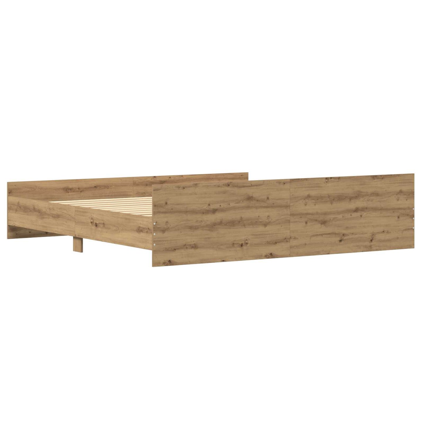 Modern Wooden Emperor Size 2m Bed Frame Base With Headboard & Footboard