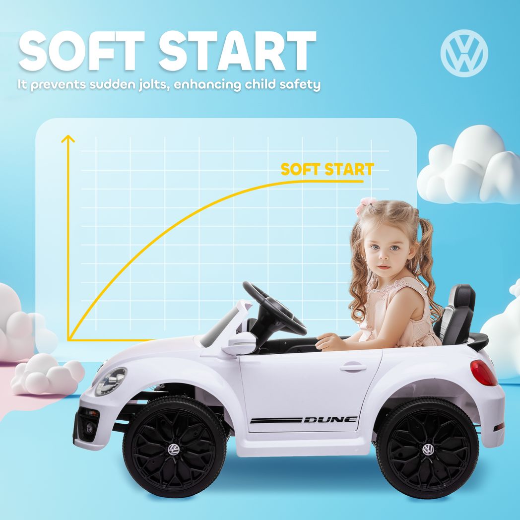 AIYAPLAY Volkswagen Beetle Licensed 12V Ride on Car w/ Remote Control