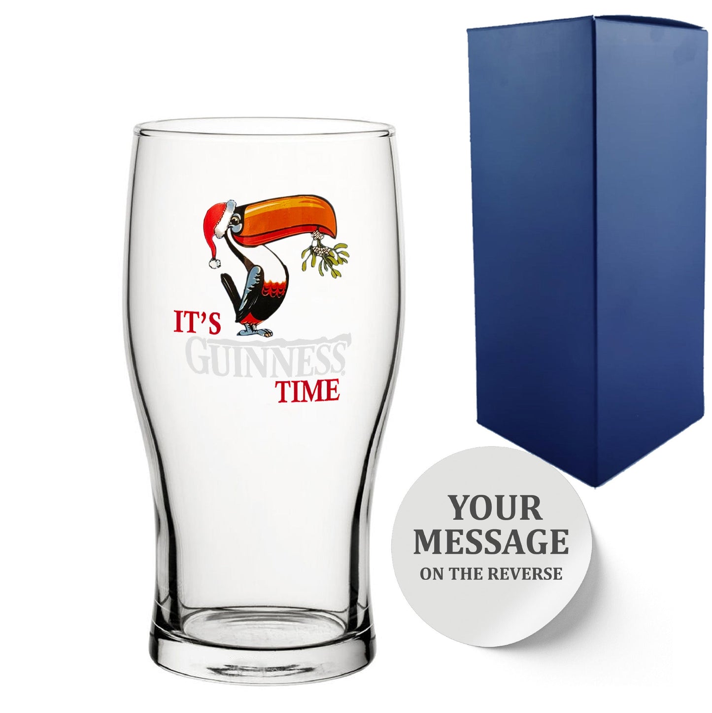 Personalised Official Guinness Pint Glass With Gift