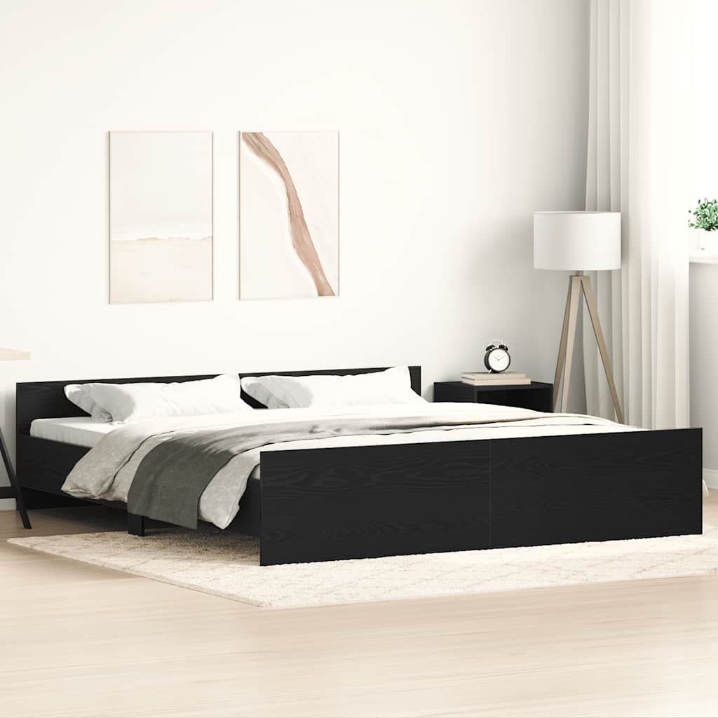Modern Wooden Super King Size 180cm Bed Frame Base With Headboard & Footboard