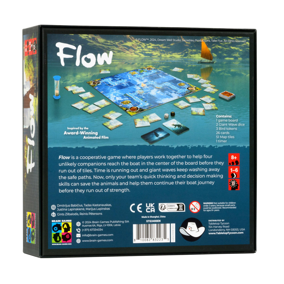 Flow: The Official Cooperative Board Game by Tabletop Tycoon | 1–6 Players, Ages 8+, Solo & Family Play
