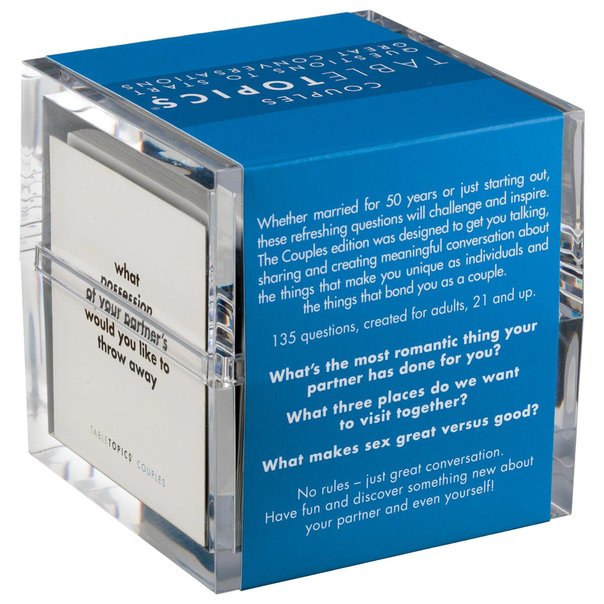 TableTopics Couples Conversation Starter Cards – 135 Questions for Date Nights