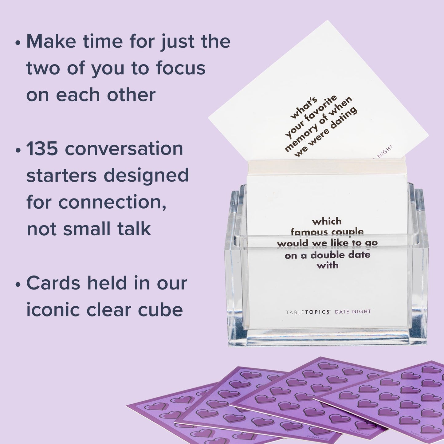 TableTopics Date Night Cards – 135 Romantic Conversation Starters for Valentine’s Day & Couples