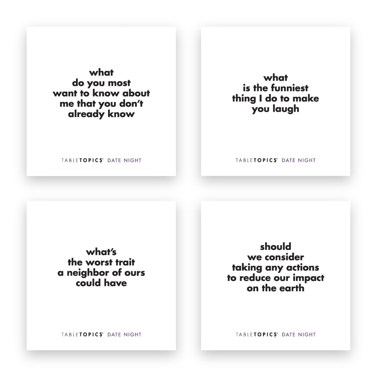 TableTopics Date Night Cards – 135 Romantic Conversation Starters for Valentine’s Day & Couples