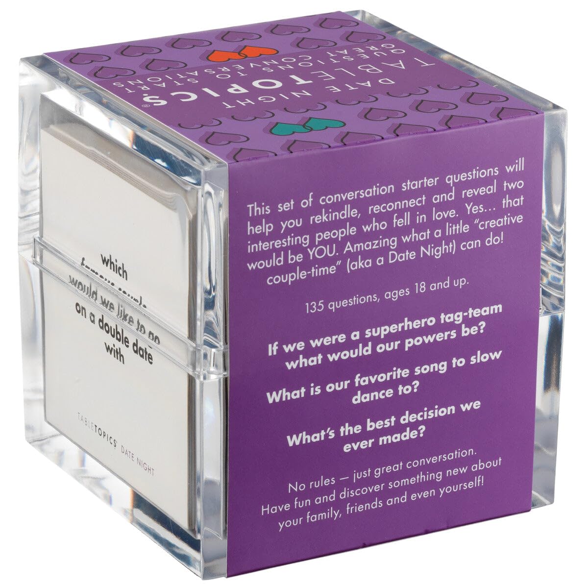 TableTopics Date Night Cards – 135 Romantic Conversation Starters for Valentine’s Day & Couples
