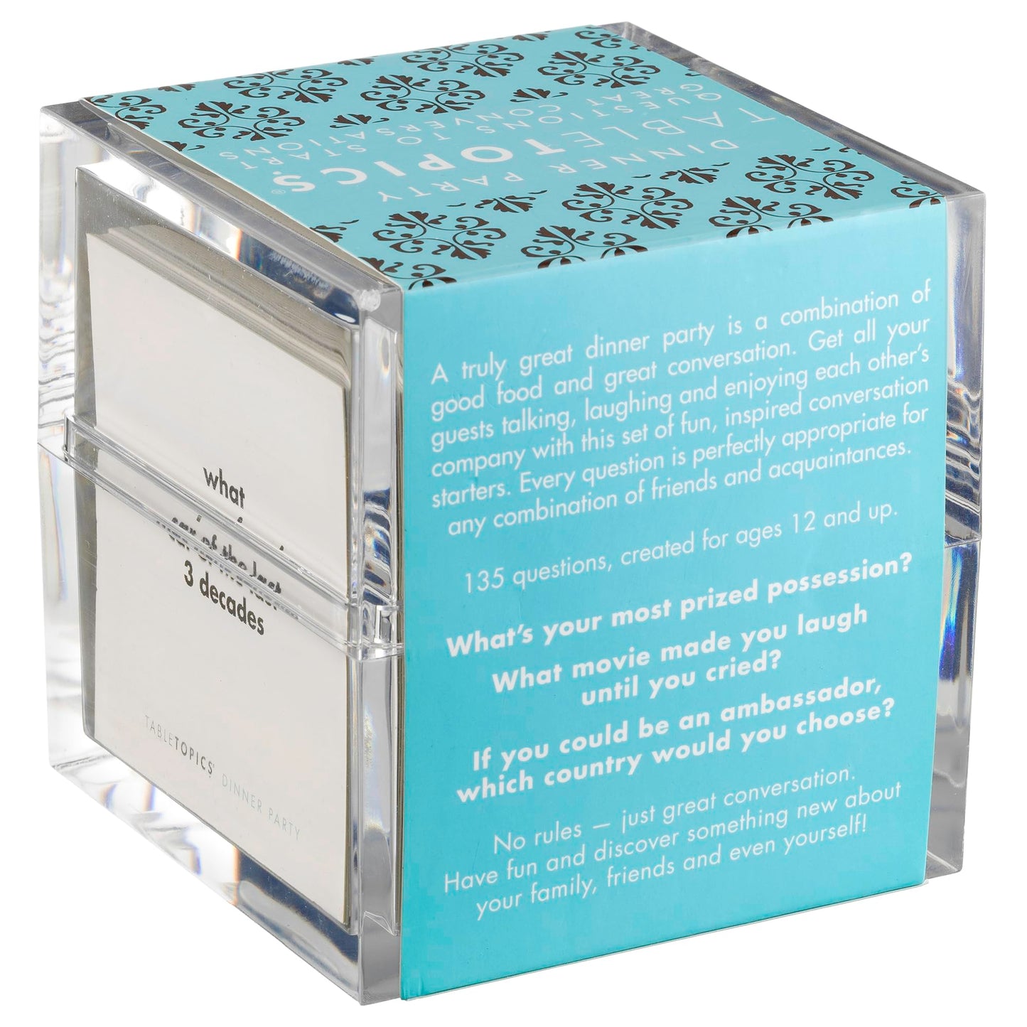 TableTopics Dinner Party Conversation Cards – 135 Ice Breakers for Adults | Ideal Host Gift