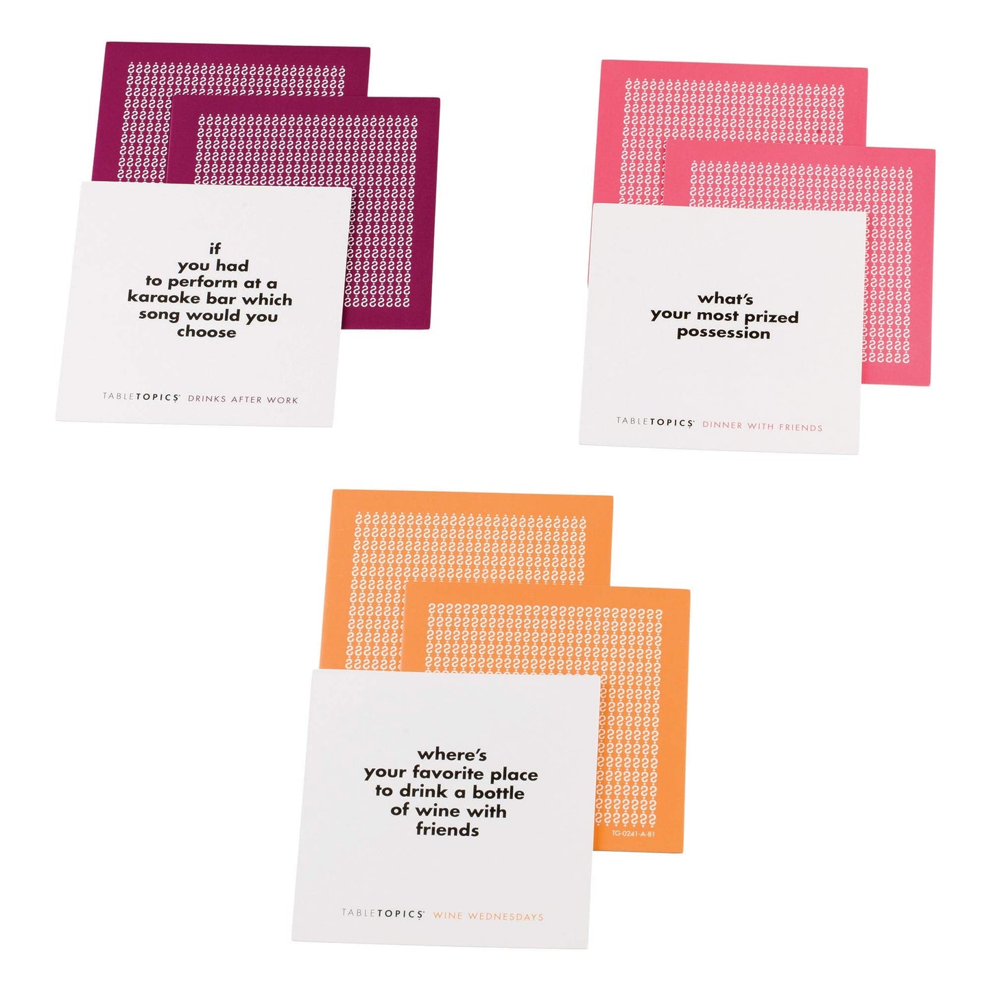 TableTopics Friends Conversation Pack – 120 Starter Cards for Parties & Game Nights (3-Topic Box)
