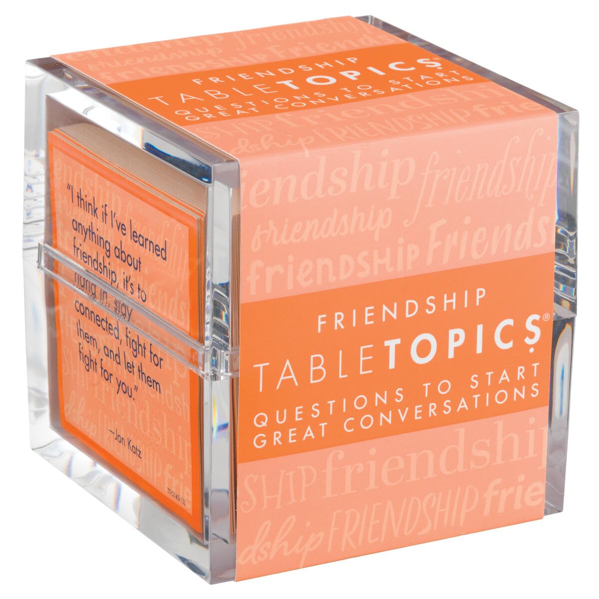 TableTopics Friendship Conversation Starter Card Game – 135 Questions, Quotes & Tips for Girls’ Night & Galentine’s
