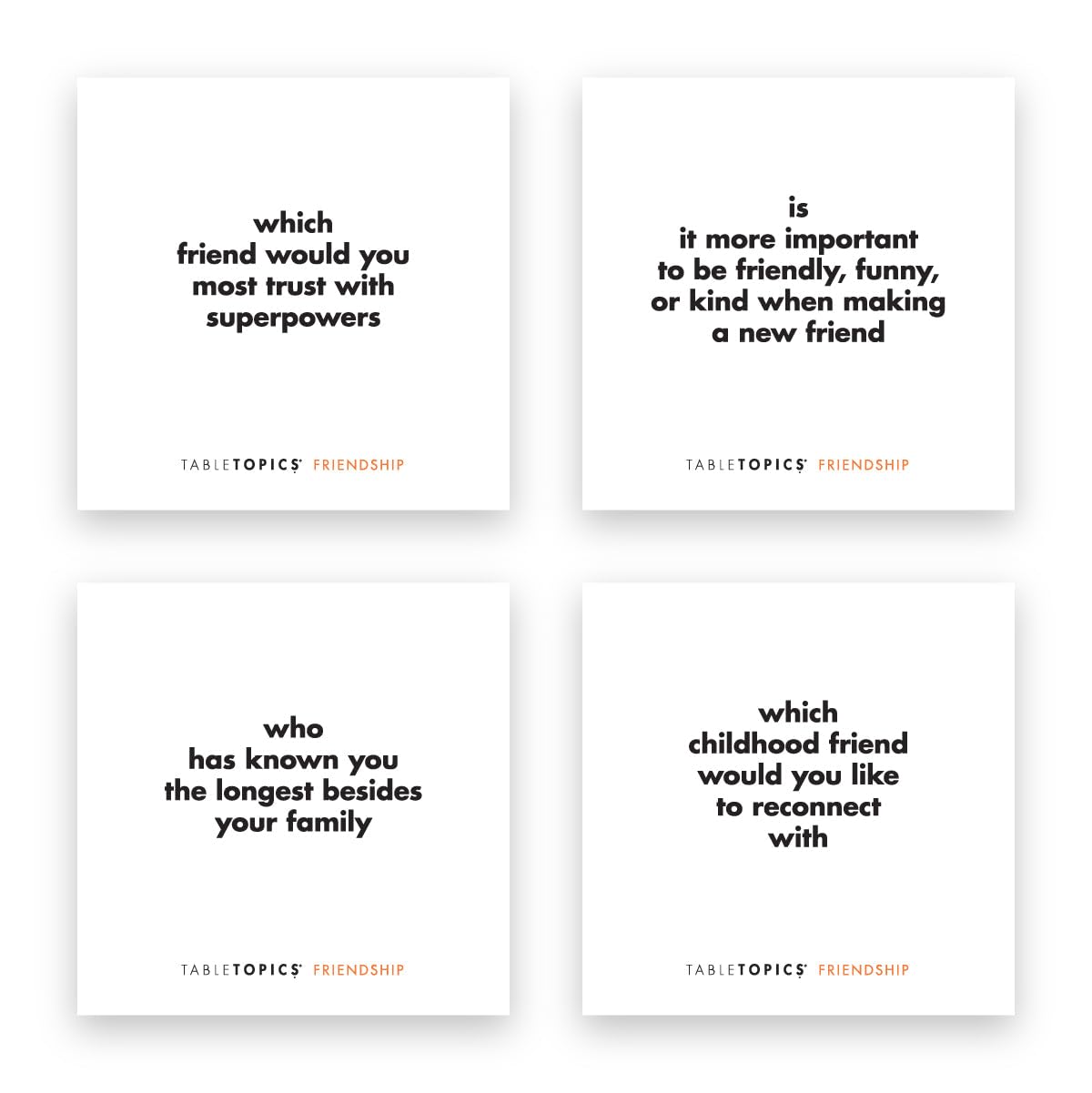 TableTopics Friendship Conversation Starter Card Game – 135 Questions, Quotes & Tips for Girls’ Night & Galentine’s