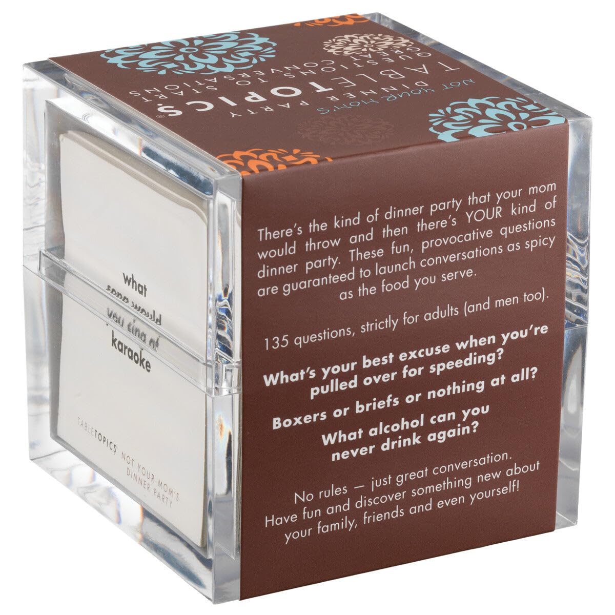 TableTopics Not Your Mom’s Dinner Party Cards – 135 Eye-Opening Questions for Adults