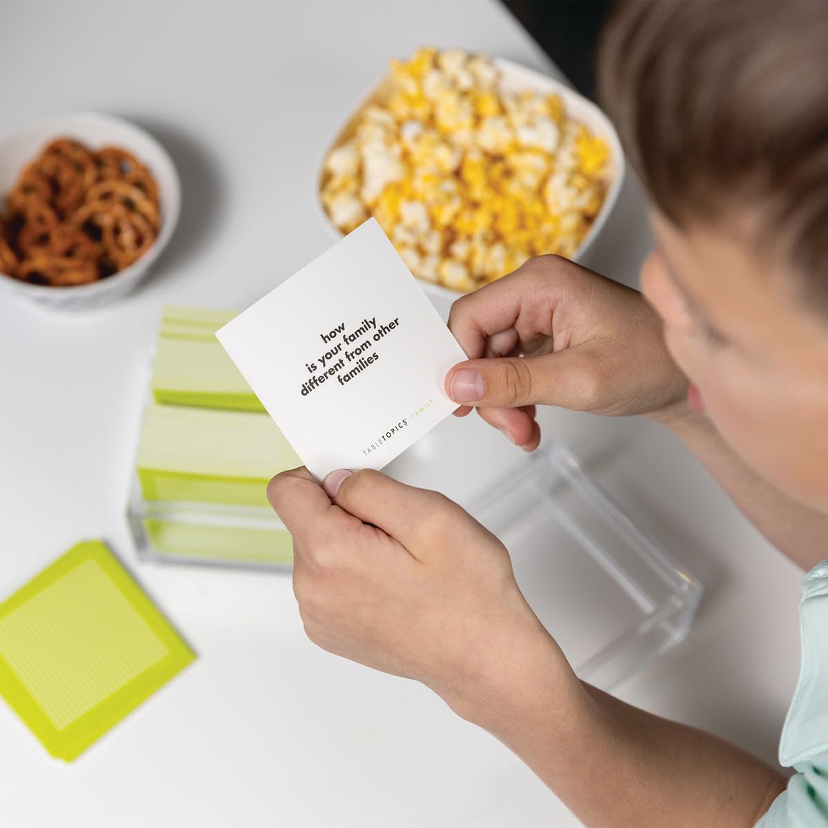 TableTopics Family Conversation Cards — 135 Questions for Kids & Parents | Dinnertime, Game Night, Classroom