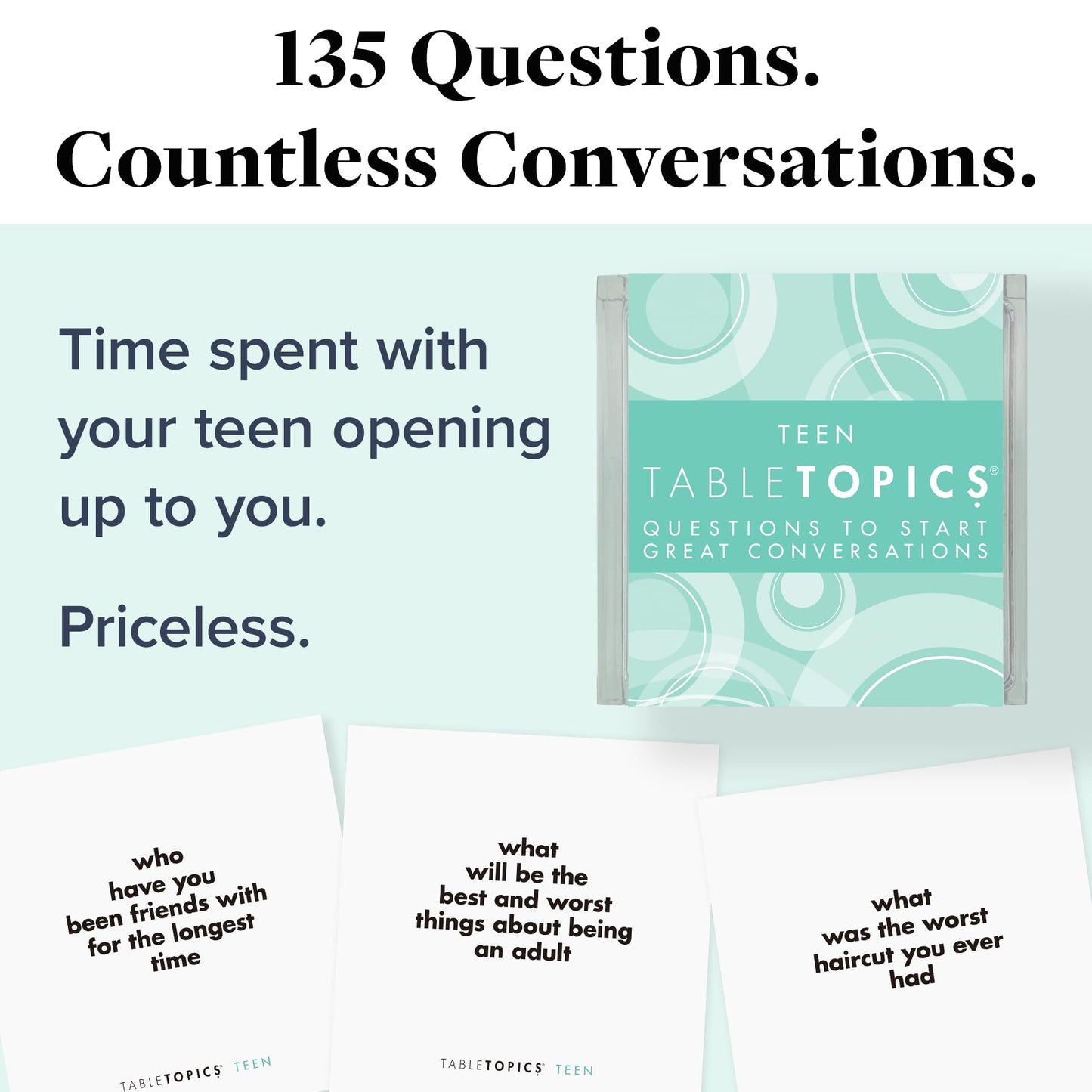TableTopics Teen Conversation Cards – 135 Questions for Teens, Family & Friends