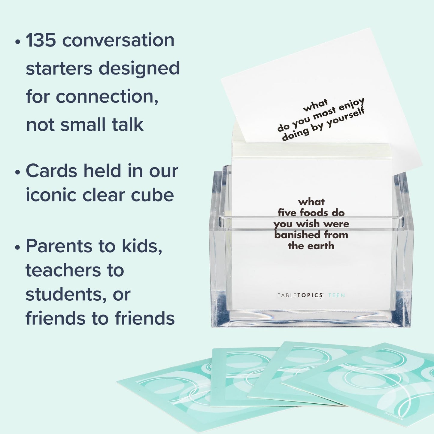 TableTopics Teen Conversation Cards – 135 Questions for Teens, Family & Friends