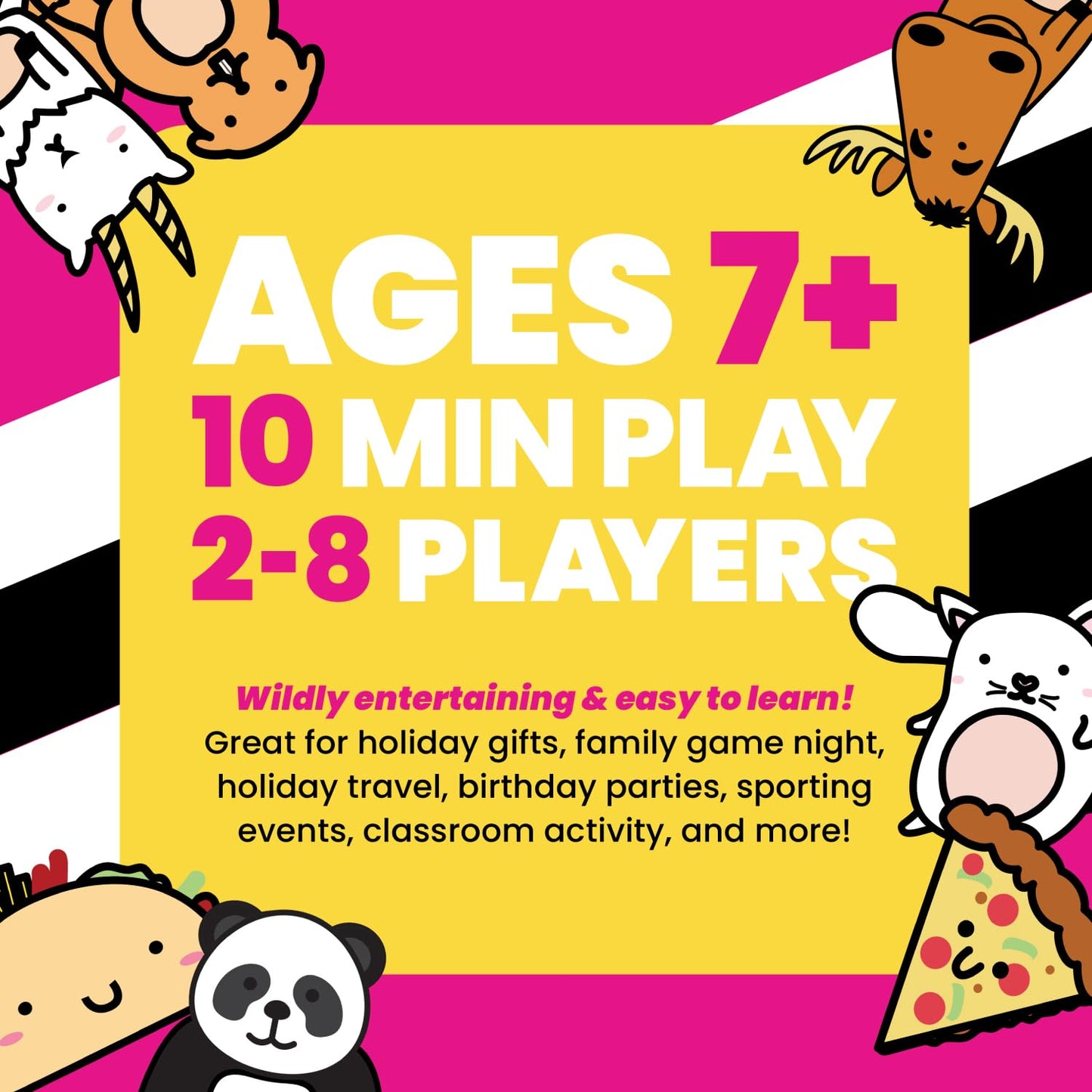 Taco Cat Goat Cheese Pizza — Fast, Fun Card Game for 2-8 Players | 10-15 Minute Rounds | Family & Friends