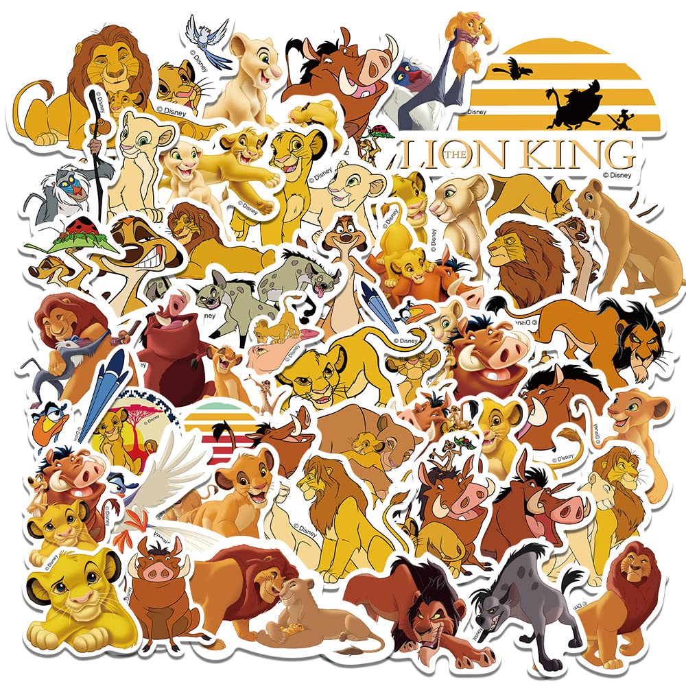 TaDadaPAO 50pcs Lion Stickers Pack – Waterproof Vinyl Decals for Kids & Teens