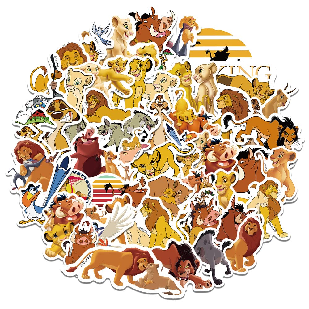 TaDadaPAO 50pcs Lion Stickers Pack – Waterproof Vinyl Decals for Kids & Teens