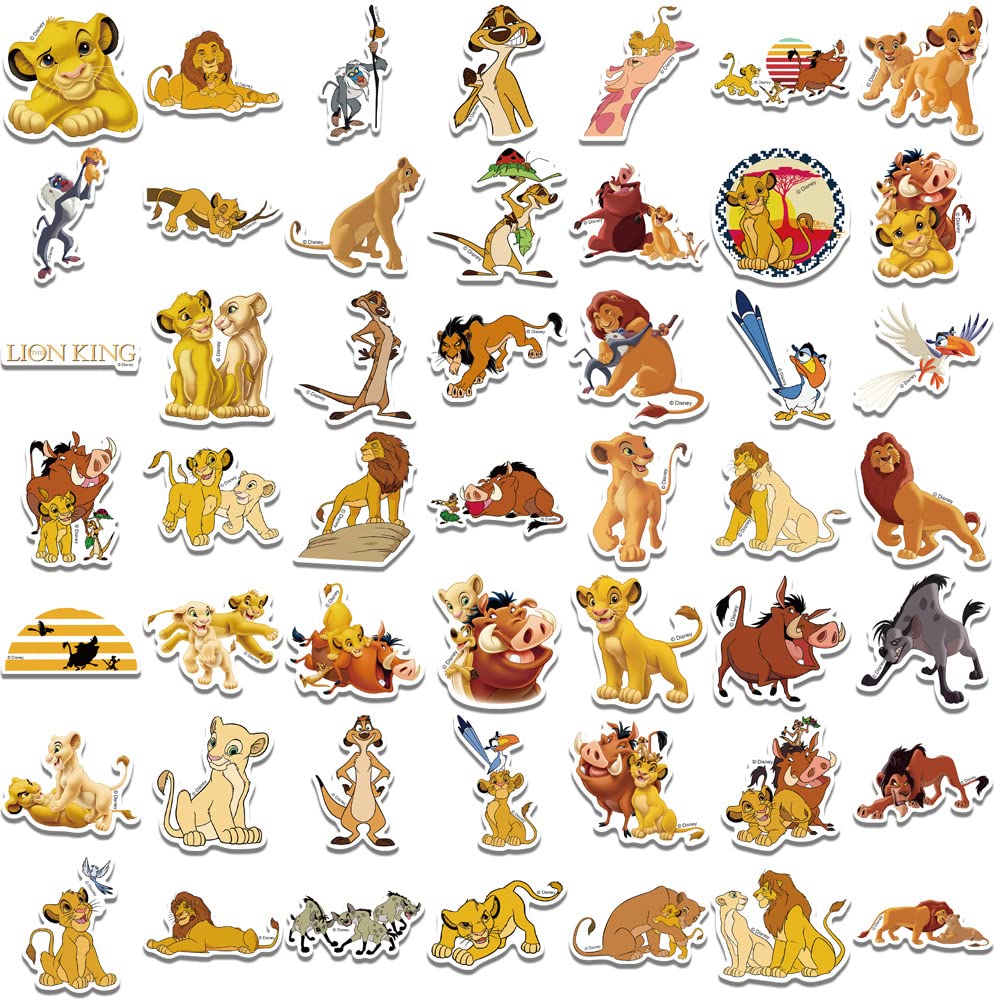 TaDadaPAO 50pcs Lion Stickers Pack – Waterproof Vinyl Decals for Kids & Teens