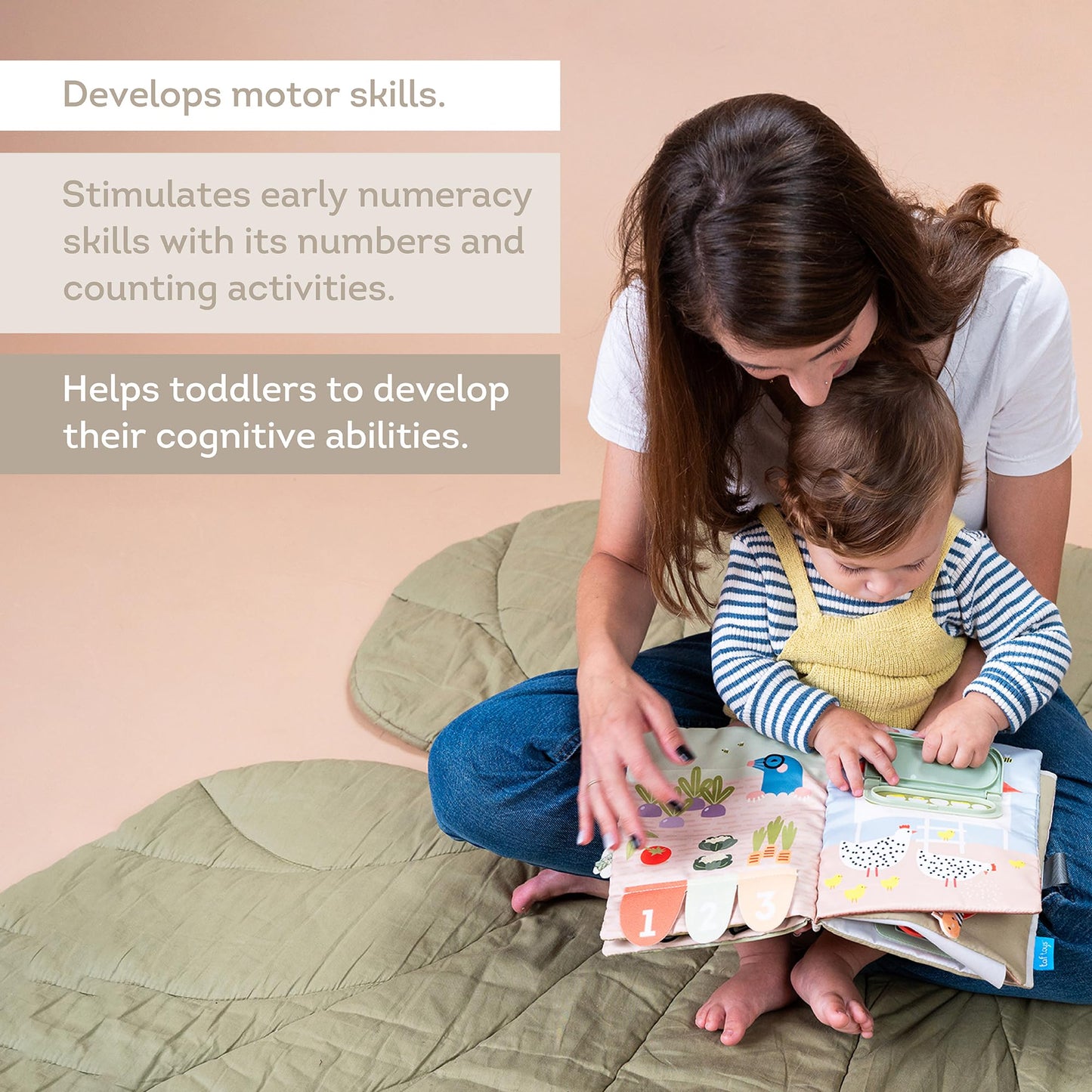 Taf Toys Busy Book for Toddlers 1-3 | Montessori Sensory Activities & Early Numeracy
