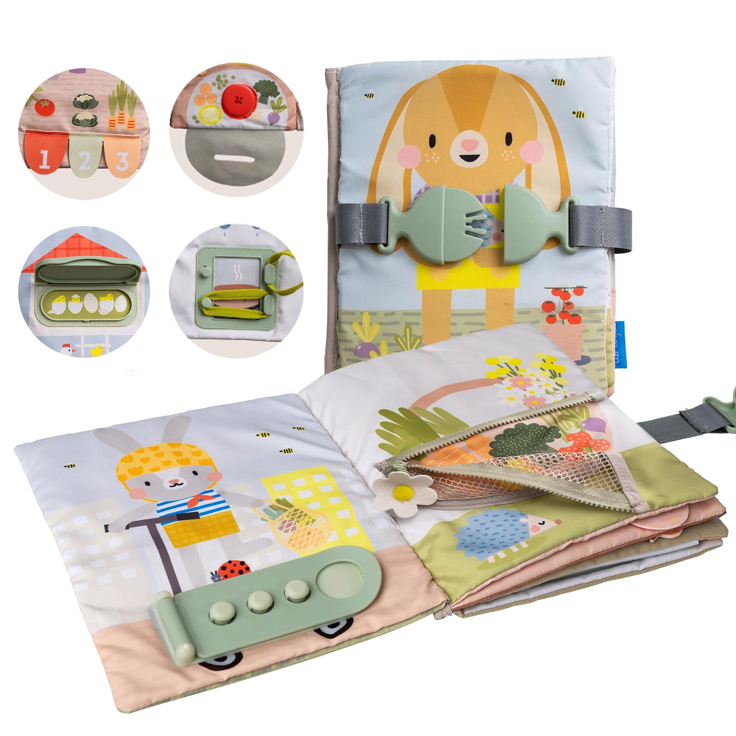 Taf Toys Busy Book for Toddlers 1-3 | Montessori Sensory Activities & Early Numeracy