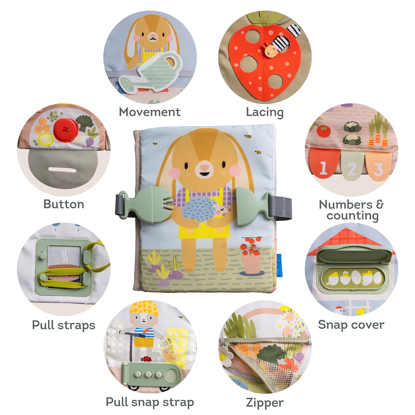 Taf Toys Busy Book for Toddlers 1-3 | Montessori Sensory Activities & Early Numeracy