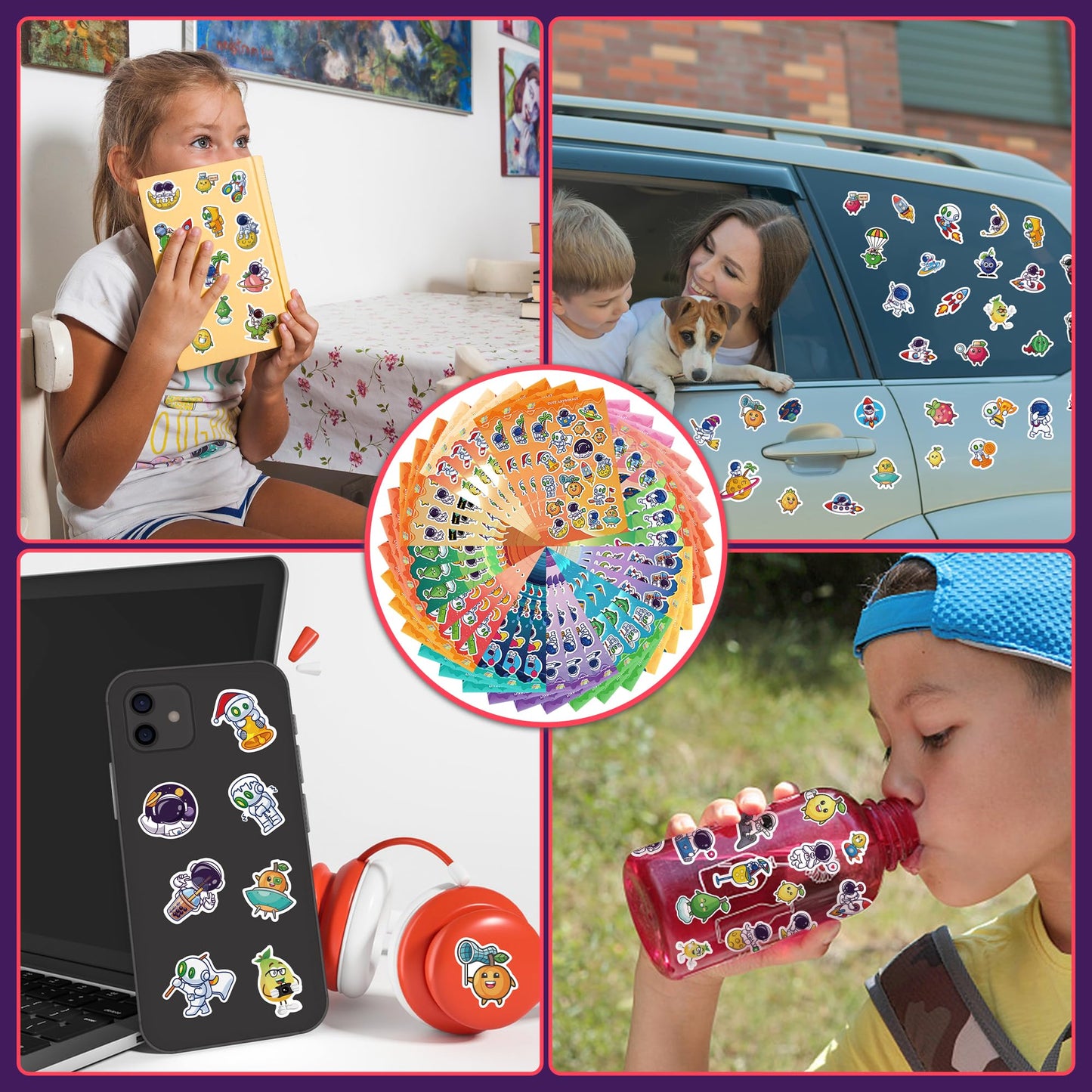 Tageenla Smelly Stickers for Kids | 36 Sheets, 600+ Scratch & Sniff Scented Stickers