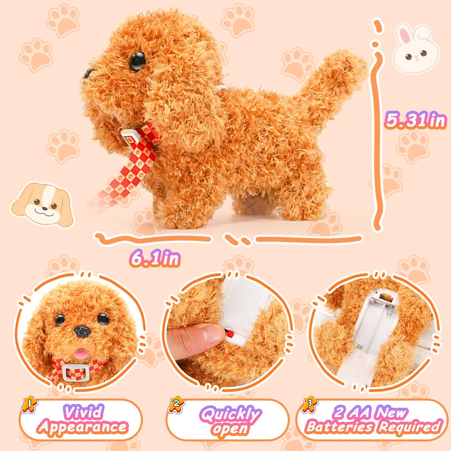 Tagitary Plush Puppy – Interactive Walking Dog Toy for Kids