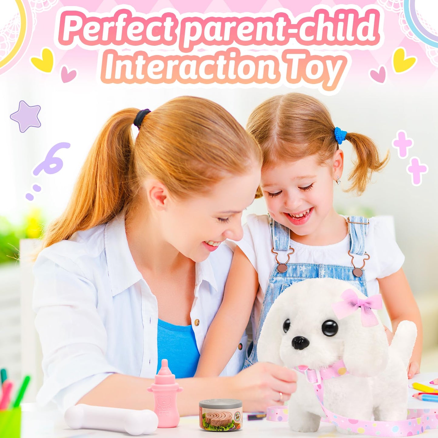 Tagitary Plush Toys Interactive Puppy Toy for Kids — Walk, Bark, Tail Wag, Leash