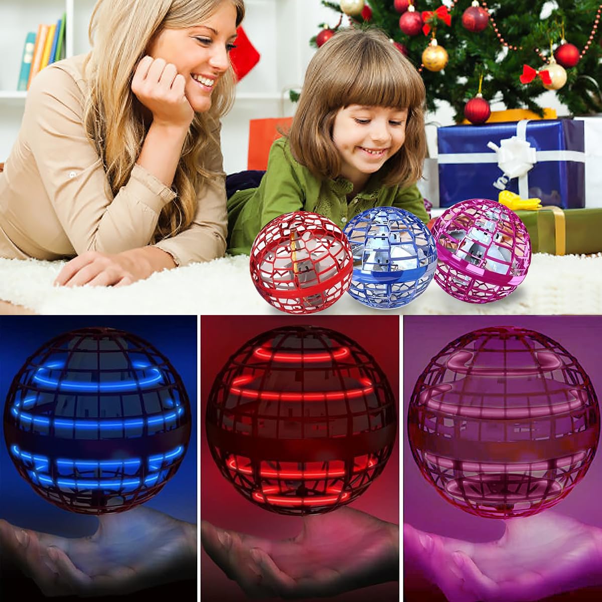 Taikcsut 2025 Upgraded Flying Orb Ball Toy - Galactic Hover Boomerang Spinner for Kids 6+