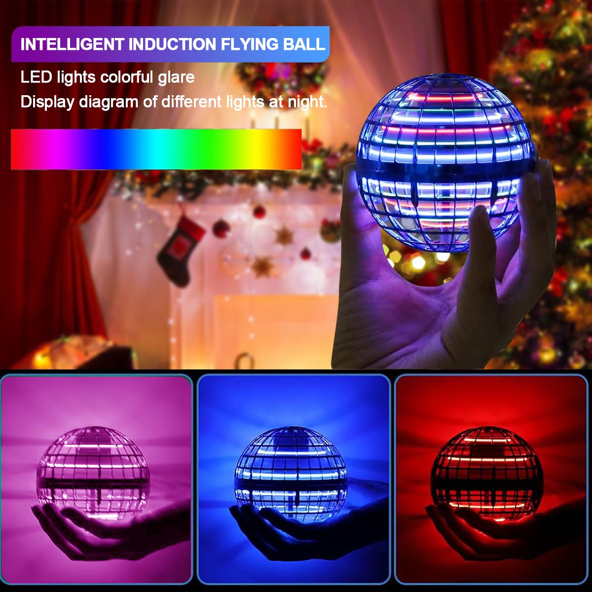Taikcsut 2025 Upgraded Flying Orb Ball Toy - Galactic Hover Boomerang Spinner for Kids 6+