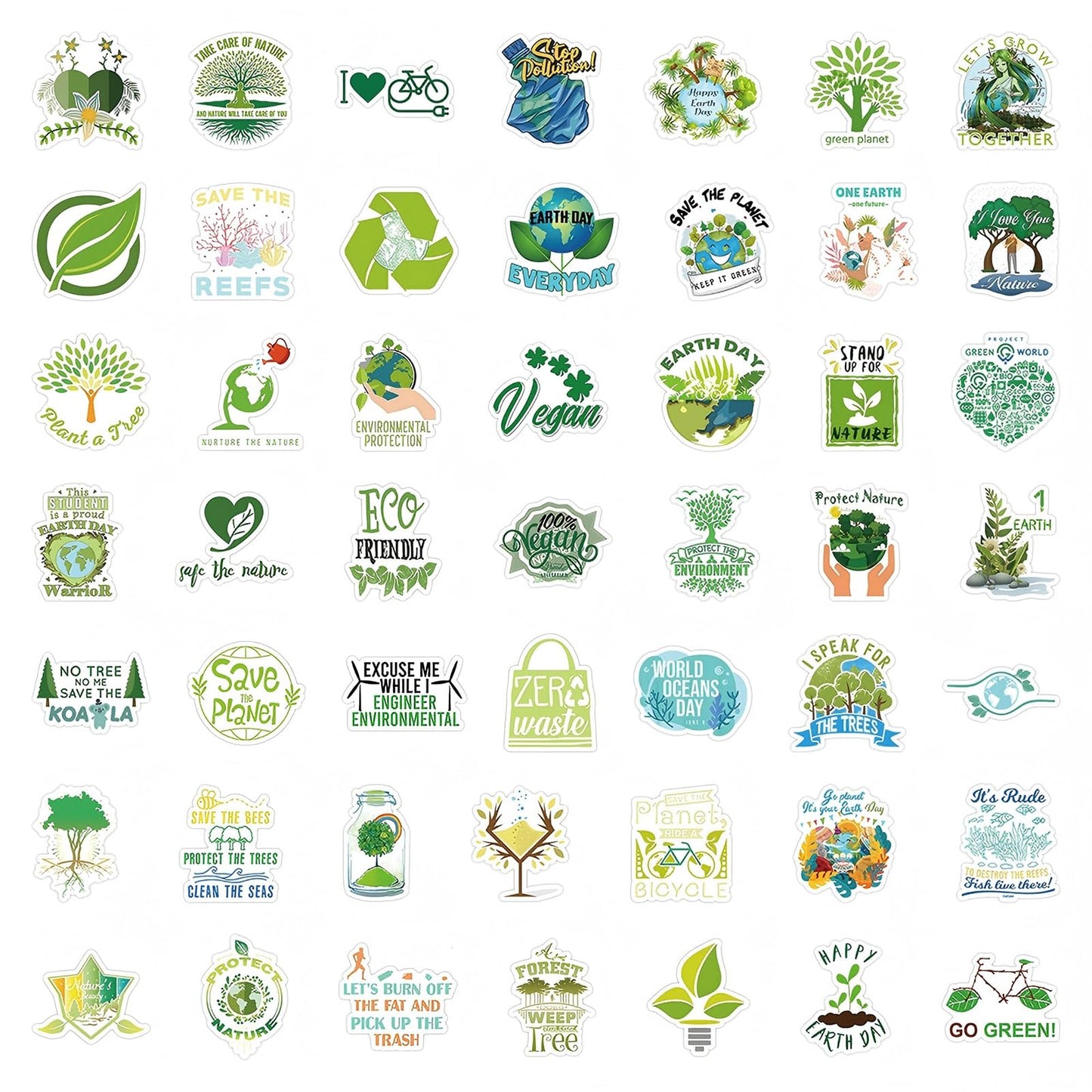 TaiLiHaile 100PCS Environmental Protection Stickers – Waterproof Vinyl Decals for Laptops, Bottles & Luggage