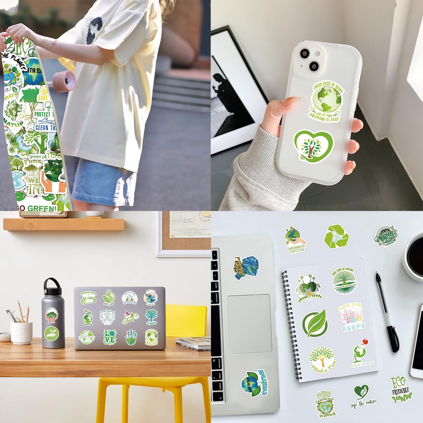 TaiLiHaile 100PCS Environmental Protection Stickers – Waterproof Vinyl Decals for Laptops, Bottles & Luggage
