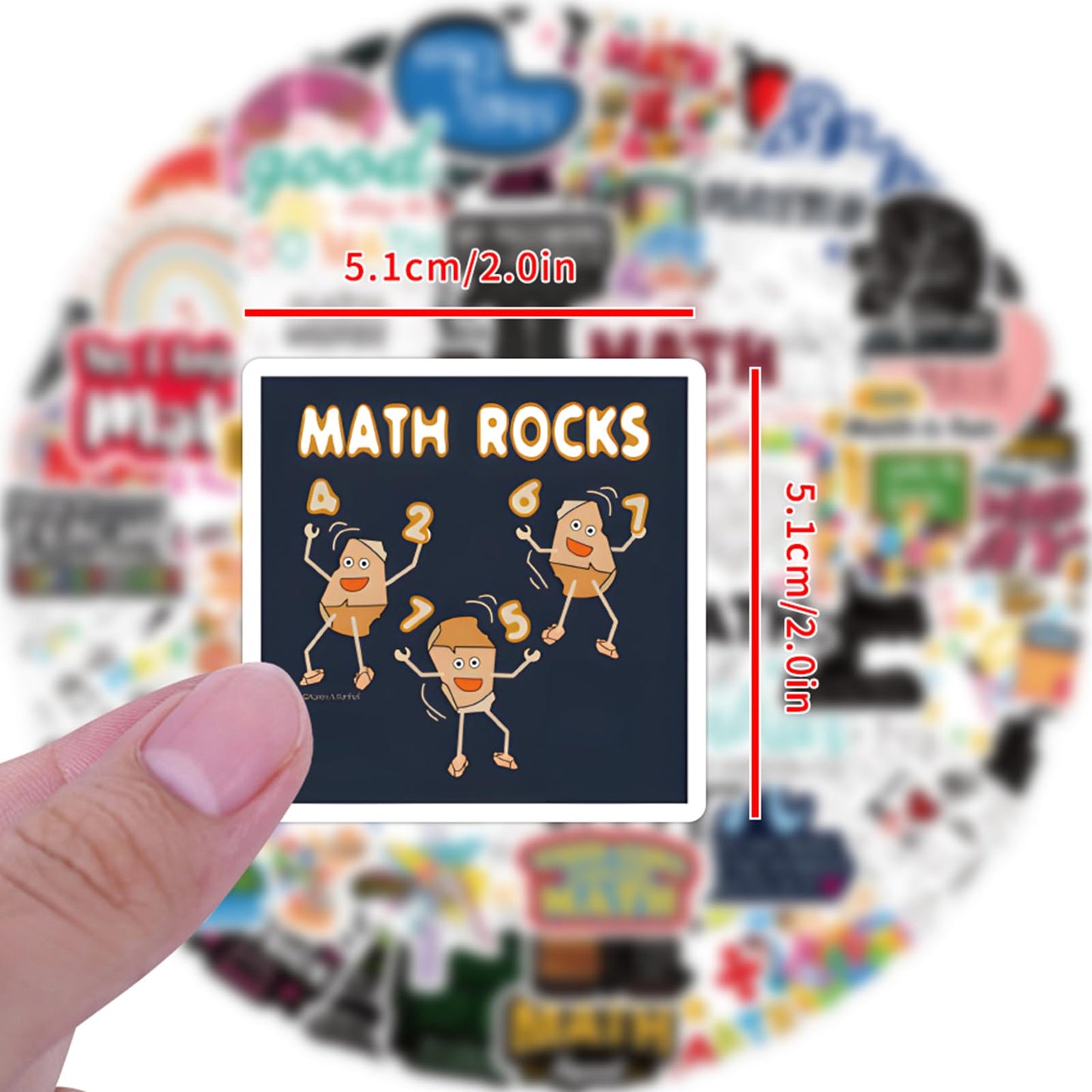 TaiLiHaile 120Pcs Math Stickers – Waterproof Vinyl Decals for Laptop, Water Bottle & More