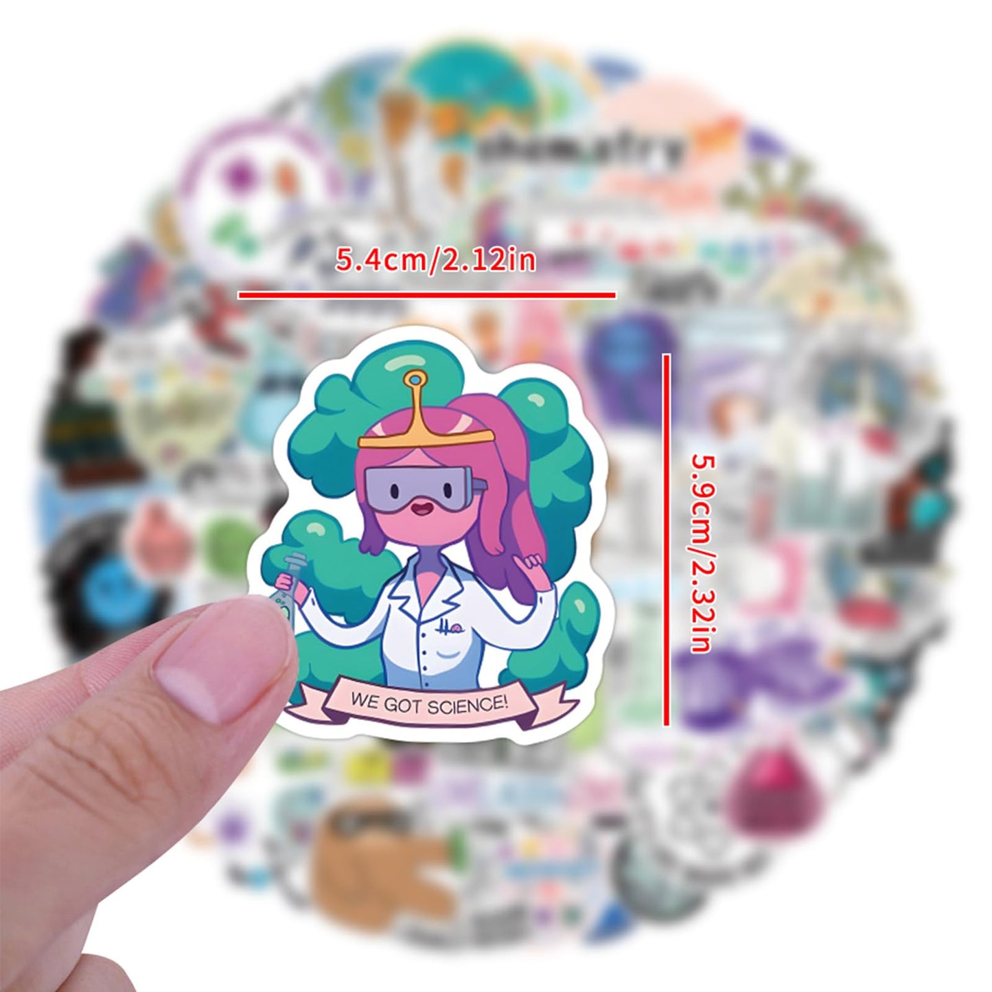 TaiLiHaile 110pcs Science Stickers Pack – Chemistry Biology Physics Classroom Decor