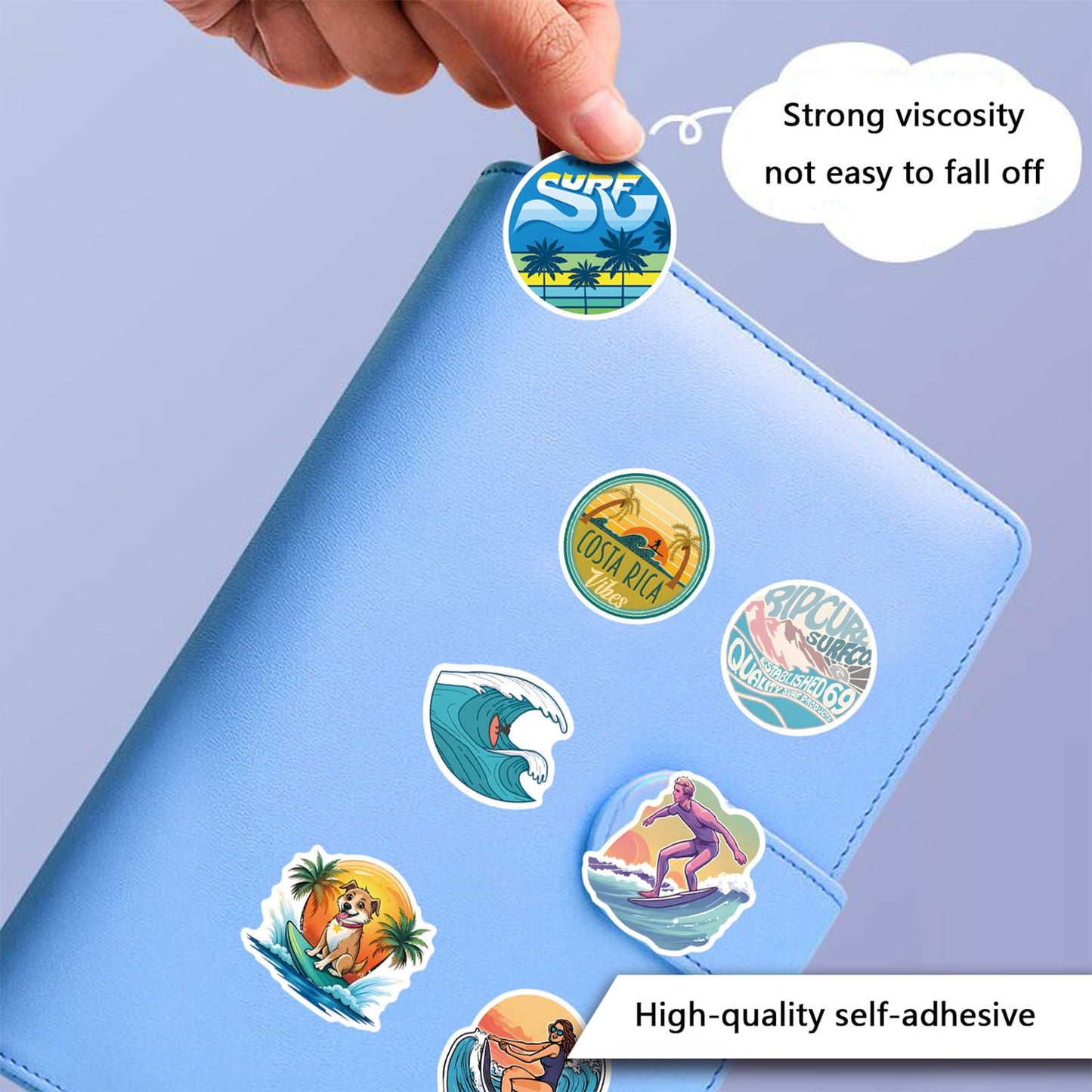 TaiLiHaile 110PCS Surfing Stickers – Waterproof Vinyl for Laptop, Water Bottle, Luggage & More
