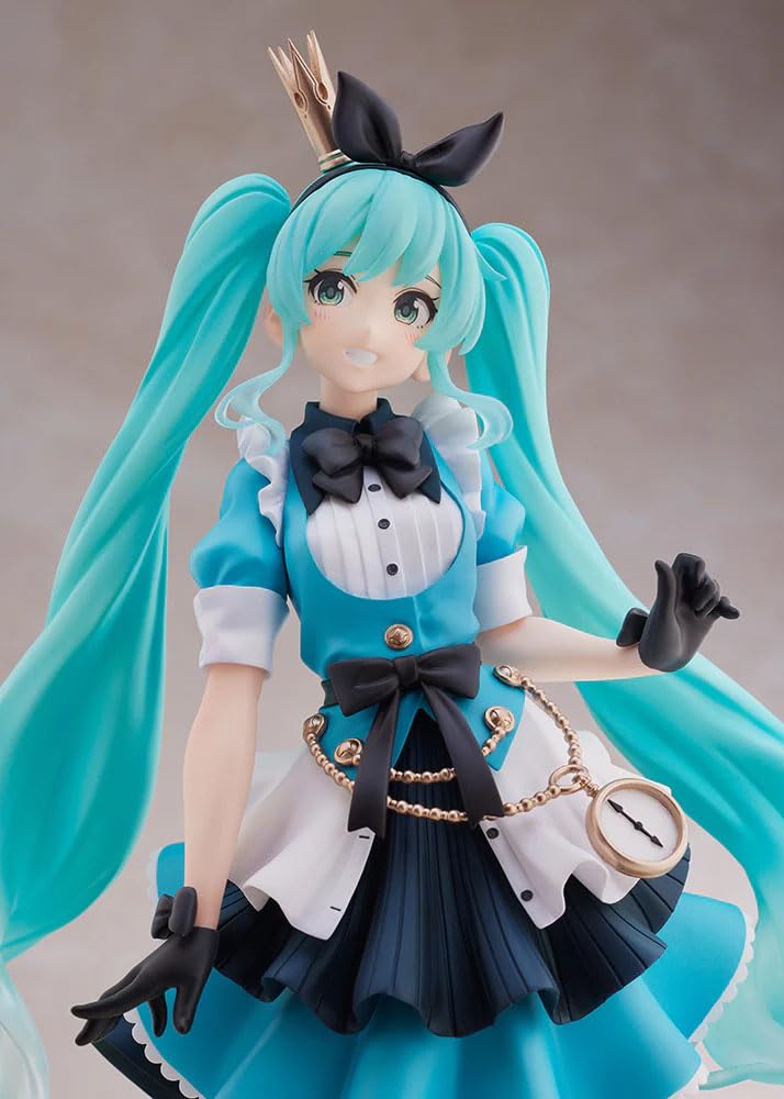 Taito Hatsune Miku Princess AMP Figure ~Alice ver.~ – Official Prize Figure with Base Stand