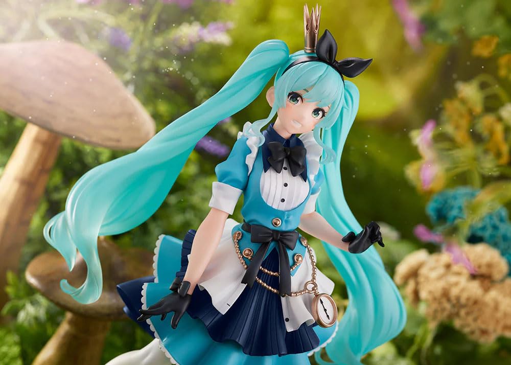 Taito Hatsune Miku Princess AMP Figure ~Alice ver.~ – Official Prize Figure with Base Stand