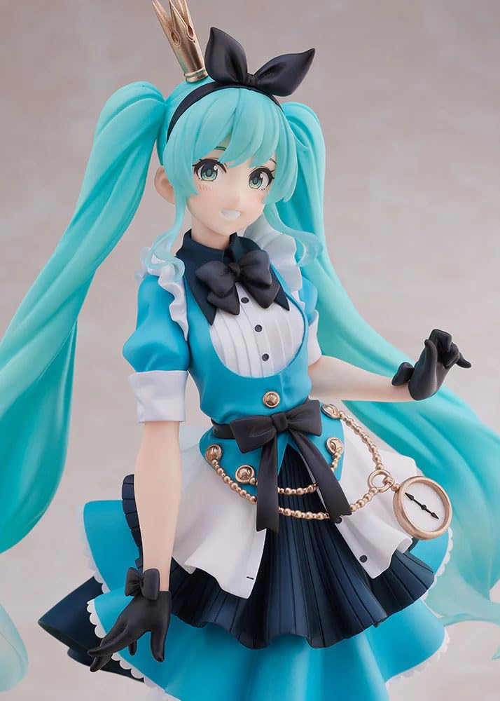 Taito Hatsune Miku Princess AMP Figure ~Alice ver.~ – Official Prize Figure with Base Stand