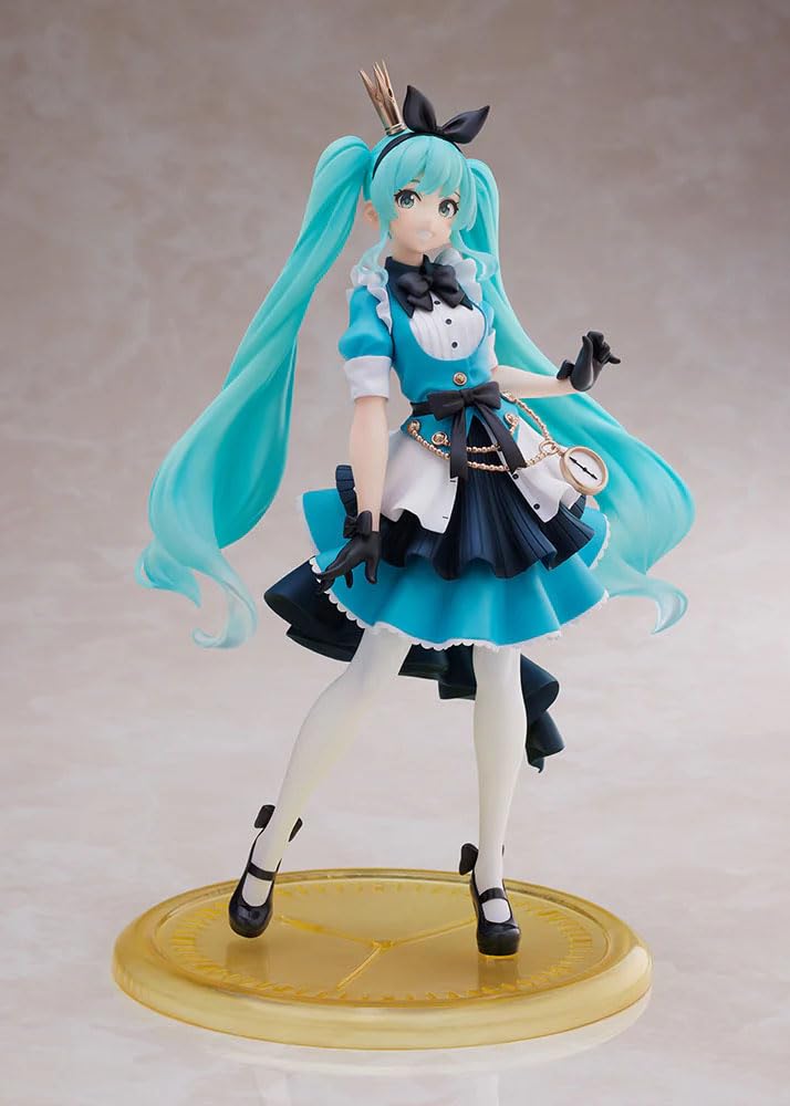 Taito Hatsune Miku Princess AMP Figure ~Alice ver.~ – Official Prize Figure with Base Stand