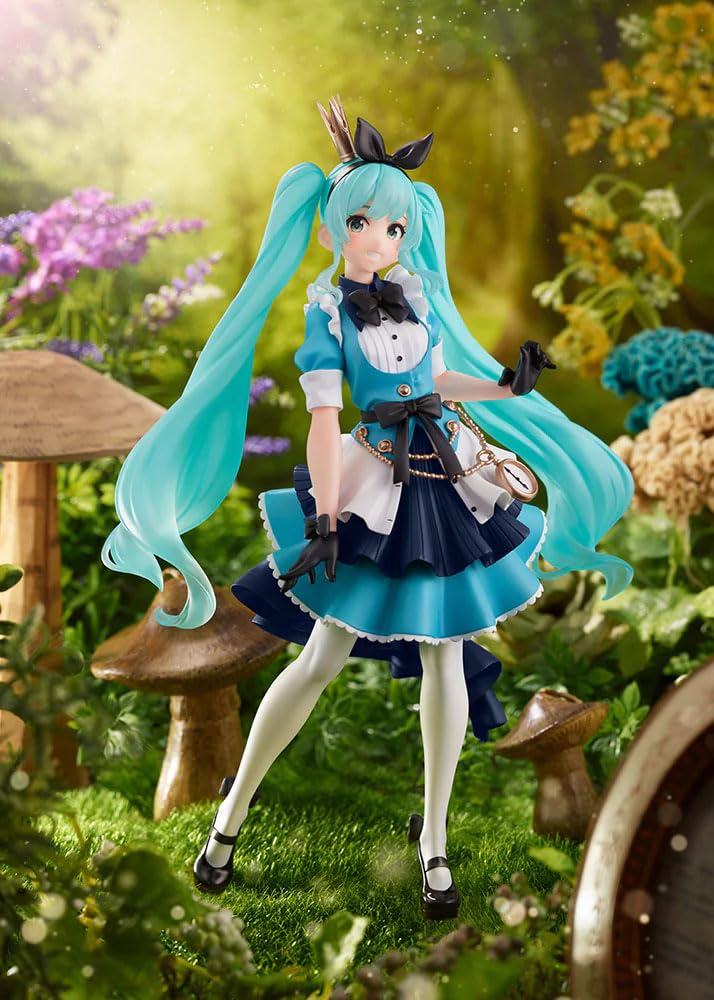 Taito Hatsune Miku Princess AMP Figure ~Alice ver.~ – Official Prize Figure with Base Stand