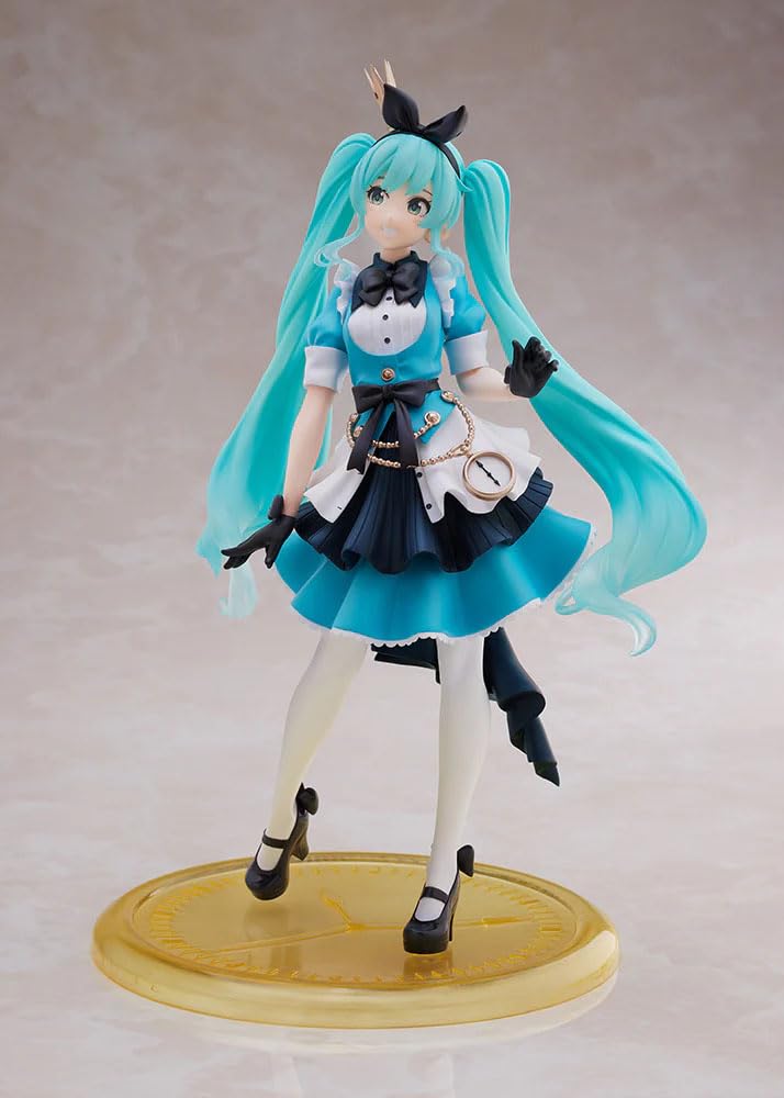 Taito Hatsune Miku Princess AMP Figure ~Alice ver.~ – Official Prize Figure with Base Stand
