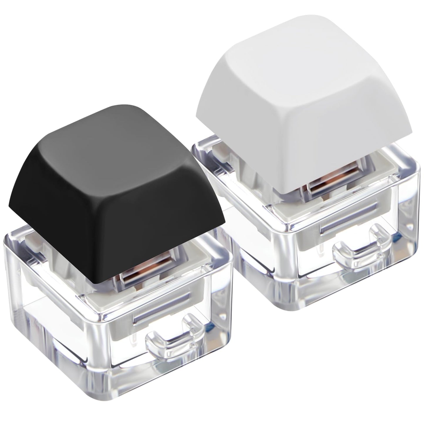 Taiyin Keyboard Toy Clicker Fidget Keychain – 2-Pack Black & White | Decompression Button Stress Relief Gift for Adults