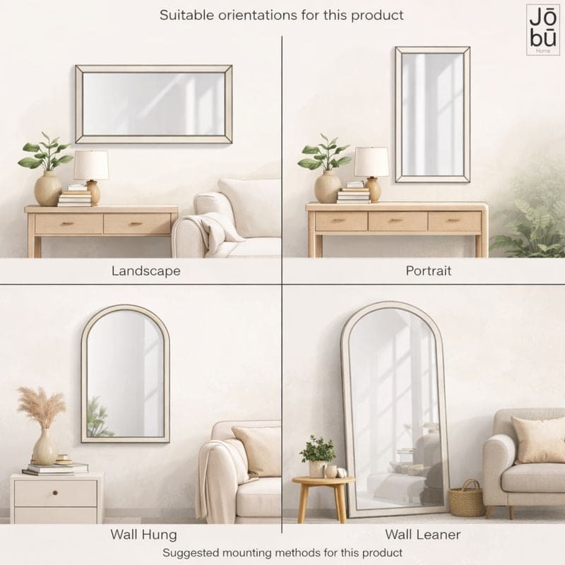 Takara - Full Length Gold Metal Rectangle Mirror - 180cm x 105cm