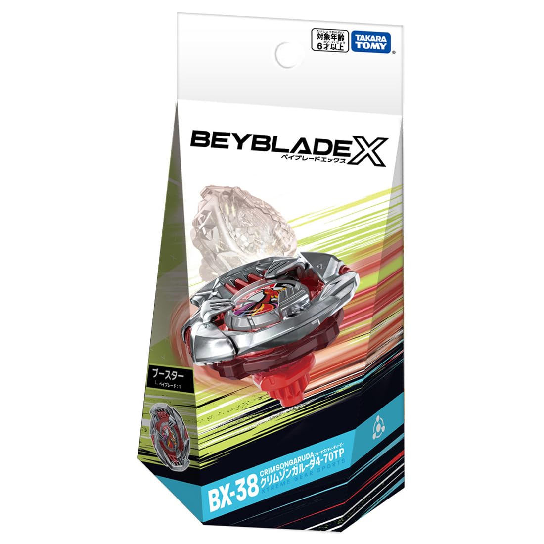 TAKARA TOMY Beyblade X BX-38 Booster Crimson Garuda 4-70TP | Fast X-Dash Battle Gear