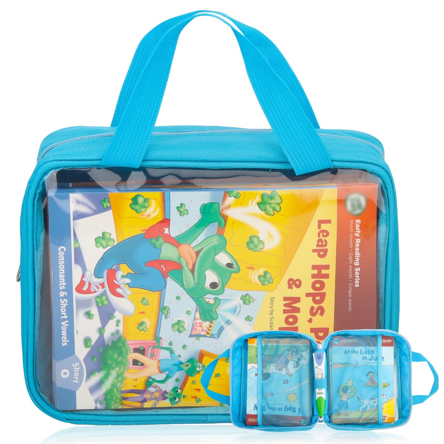 Taladad Carrying Case for LeapReader LeapFrog – Blue Portable Storage with Handle