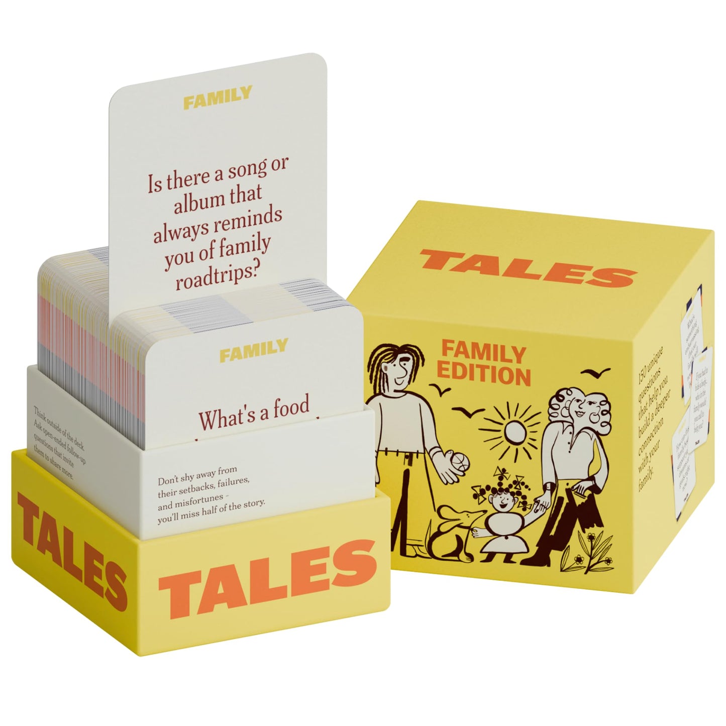 TALES 150 Conversation Cards – Family Edition for Dinners, Game Nights & Meaningful Connections